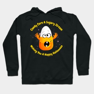 Sweet Halloween Delight: Candy Corn Wishes Hoodie